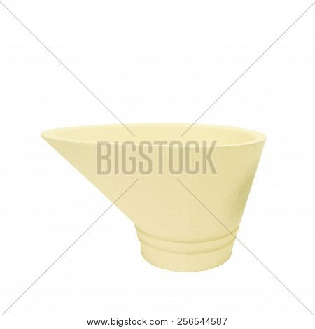 Fireproof products casting processing. Products for use in high modes, lining furnaces, foundry tracts, laboratory glassware,  isolated on white background.