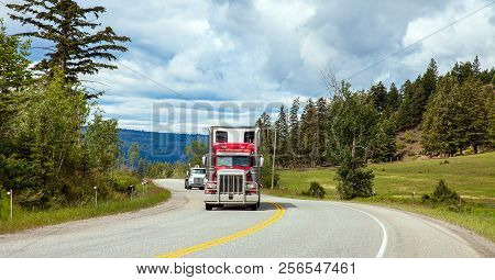 Truck At Williams Lake In British Columbia Canada