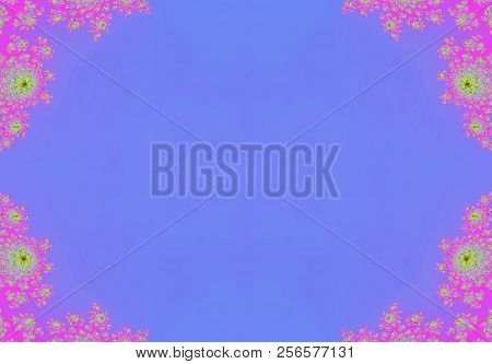 Flourish Fractal Symmetry Geometrical Frame Vignette Illustration Background