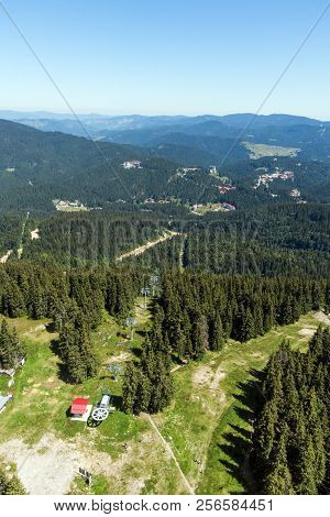 Amazing Landscape Of Rhodope Mountains From Snezhanka Tower Near Ski Resort Pamporovo, Smolyan Regio