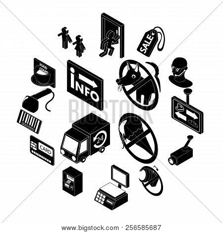 Shop Navigation Foods Icons Set. Simple Cartoon Illustration Of 16 Shop Navigation Foods Icons For W