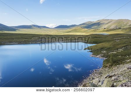 Kyrgyz Lake. Altai Mountains Landscape
