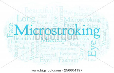 Microstroking Word Cloud. Wordcloud Made With Text Only.