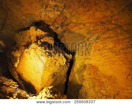 View On The Inside Of A Very Old Stone Cave