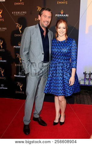 LOS ANGELES - AUG 20:  Alexis Denisof, Alyson Hannigan at the Television Academy's Performers Peer Group Celebration at the NeueHouse on August 20, 2018 in Los Angeles, CA