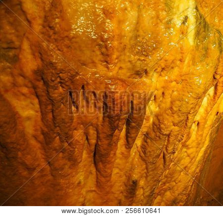 View On The Inside Of A Very Old Stone Cave