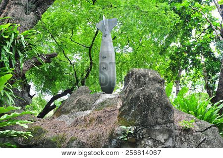 Bangkok, Thailand - August 10, 2018: Air-raid Shelter  At The Dusit Zoo. Dusit Zoo Will Closing Cere