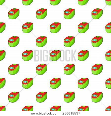 Slow Cooker Pattern. Cartoon Illustration Of Slow Cooker Pattern For Web