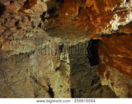 View On The Inside Of A Very Old Stone Cave