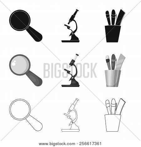 Vector Illustration Of Education And Learning Sign. Set Of Education And School Stock Vector Illustr