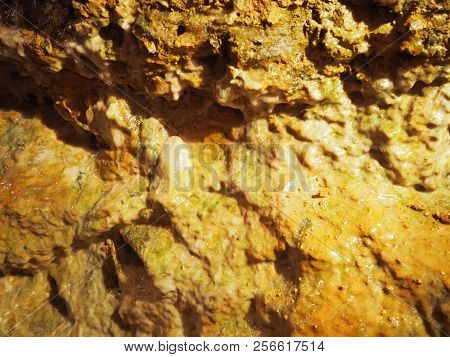 View On The Inside Of A Very Old Stone Cave