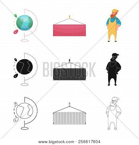 Vector Design Of Goods And Cargo Icon. Set Of Goods And Warehouse Stock Vector Illustration.