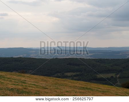 View On The French Countryside From The Village Of Mont Saint-romain, France