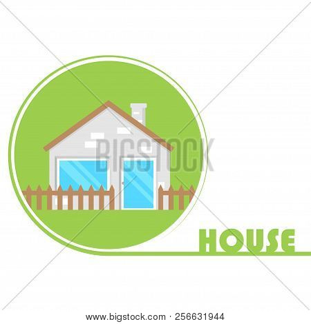 Stylish House Logo On A White Background