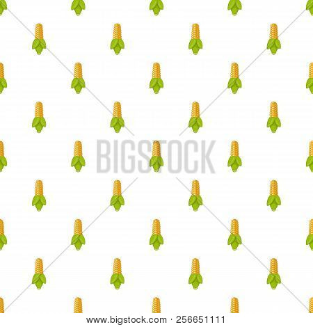 Corncob Pattern. Cartoon Illustration Of Corncob Pattern For Web