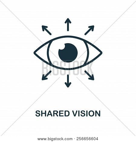 Shared Vision Icon. Monochrome Style Design From Management Icon Collection. Ui. Pixel Perfect Simpl