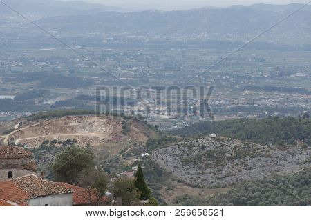The View Of Suburbs Of The Mountain Town Kruja In Albania