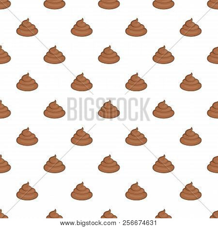 Turd Pattern. Cartoon Illustration Of Turd Pattern For Web