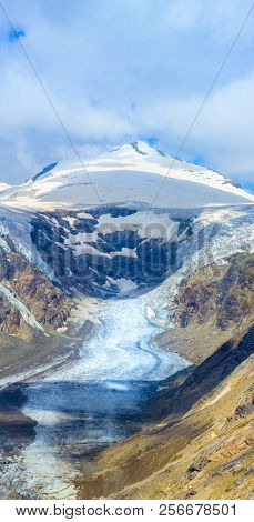 Ice Masses Melting Prozess Of The Pasterze Glacier, Under The Johannisberg Mountain, At The Grossglo