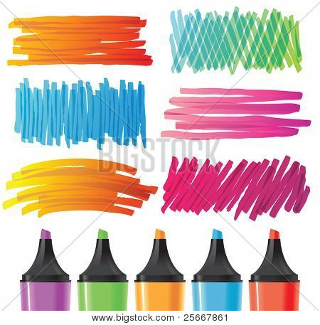 die Hand gezeichneten Banner gemalt von Marker. jedes Element getrennt voneinander in einfach zu benutzen Ihre 