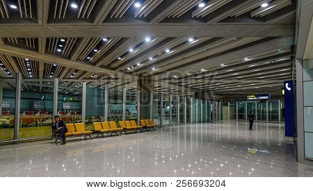 Beijing, China - Feb 28, 2018. Interior Of Beijing Capital International Airport (pek). It Has Been 