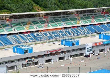 Inje-gun, Korea - August 07, 2018: Inje Speedium, A Motor Racing Circuit Which Is Part Of A Large Co