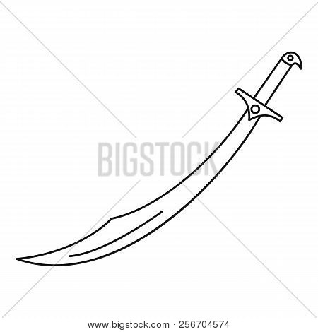 Arabian Scimitar Icon. Outline Illustration Of Arabian Scimitar Icon For Web