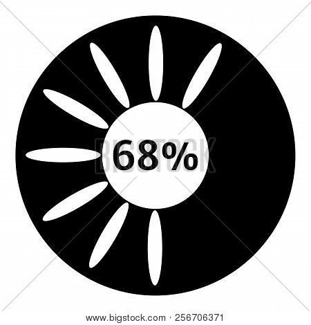 Sixty Eight Percent Download Icon. Simple Illustration Of Sixty Eight Percent Download Icon For Web