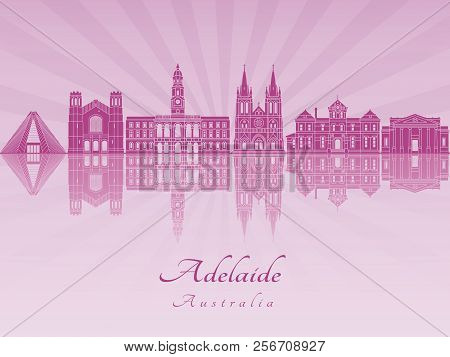 Adelaide V2 Skyline In Purple Radiant Orchid In Editable Vector File