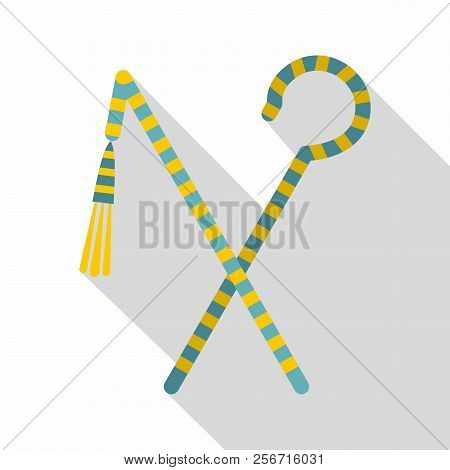 Pharaoh Symbols Icon. Flat Illustration Of Pharaoh Symbols Icon For Web Isolated On White Background