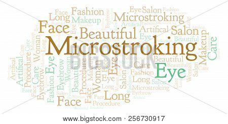 Microstroking Word Cloud. Wordcloud Made With Text Only.