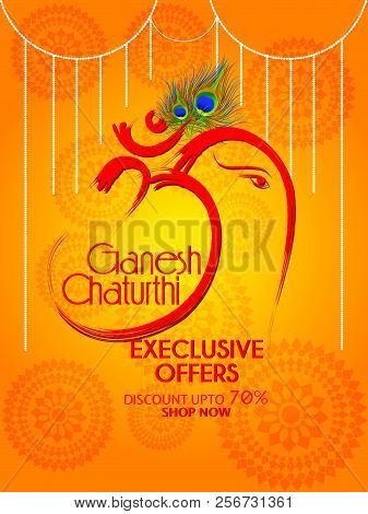 Nice And Beautiful Sale Abstract Or Poster For Ganesh Chaturthi With Nice And Creative Design Illust
