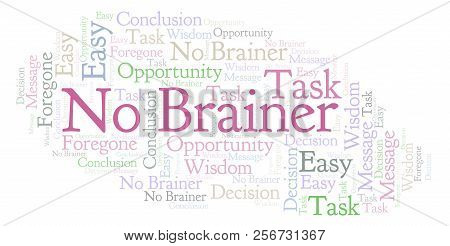 No Brainer Word Cloud. Wordcloud Made With Text Only.