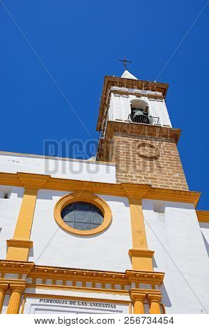 Front View Of The Las Angustias Parish Church (parroquia De Nuestra Senora De Las Angustias) Bell To