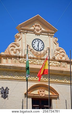 Front View Of The Town Hall In The Plaza De La Laguna, Ayamonte, Huelva Province, Andalucia, Spain, 