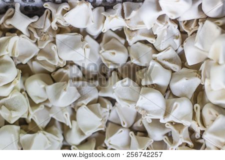 Close-up Shoot Of Turkish Raw Ravioli On The Fridge