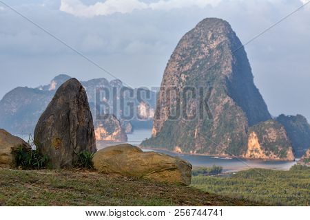 Sunset View Of Phang Nga Bay From Toh Li View Point, Thailand