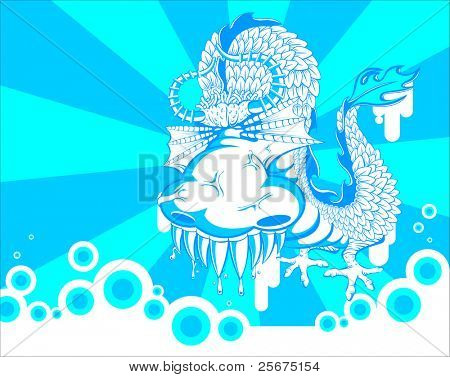 vector of graphic dragon