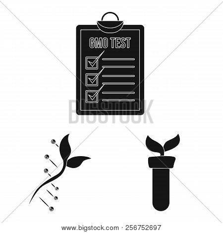 Vector Design Of Genetic And Plant Sign. Set Of Genetic And Biotechnology Stock Vector Illustration.