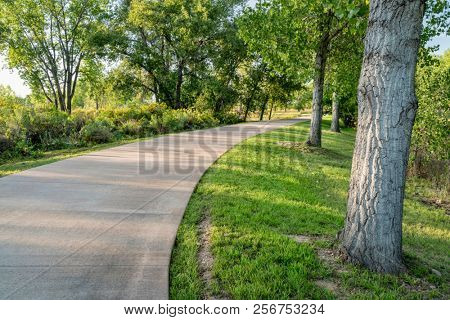 multi-use commuting trail in Fort Collins in northern Colorado