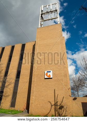 Melbourne, Australia - August 11, 2016: Telstra Telephone Exchange In Suburban Box Hill. Telstra Is 