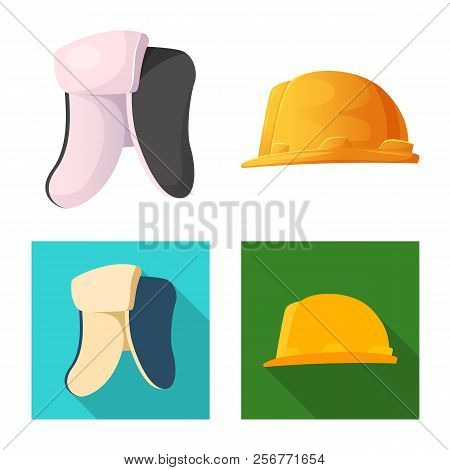 Vector Illustration Of Headwear And Cap Icon. Set Of Headwear And Accessory Stock Vector Illustratio
