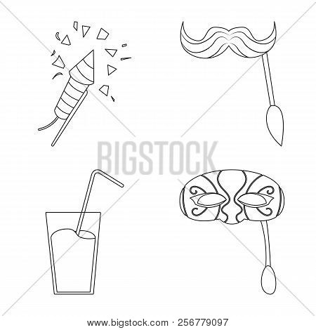 Vector Design Of Party And Birthday Symbol. Collection Of Party And Celebration Stock Vector Illustr