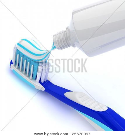 Mačkání zubní pastu na kartáček