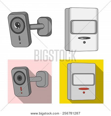 Vector Design Of Cctv And Camera Logo. Set Of Cctv And System Vector Icon For Stock.