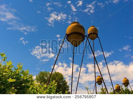 Boeblingen,germany - July 15,2017: The Park This Is An Art Decoration In The Park. It Is Near The Ce