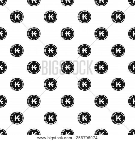 Coin With Lao Kip Sign Pattern. Simple Illustration Of Coin With Lao Kip Sign Pattern For Web