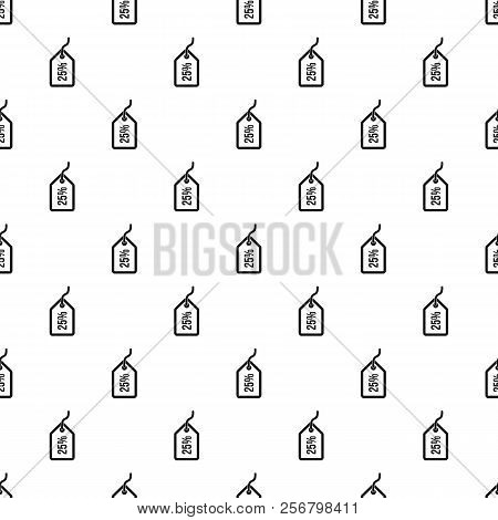 Price Tag, 25 Percent Pattern. Simple Illustration Of Price Tag, 25 Percent Pattern For Web