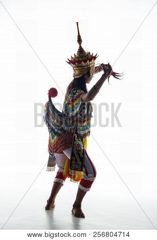 The Lady In Southern Thai Classical Dancing Suit Is Posing Pattern Of Traditional Dancing,by Raise H