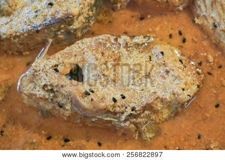 Hilsa Fish Pieces On A Plate.